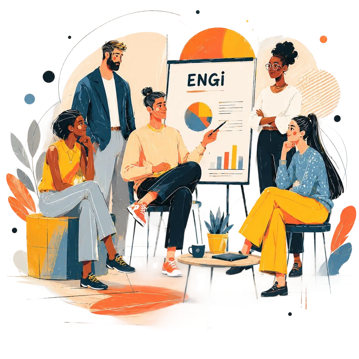 Het ENGI-team in gesprek